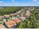 An aerial view of a well-planned community with beautiful homes, manicured lawns, and mature trees and landscaping at 11741 Savona Way, Orlando, FL 32827