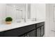 Double sink bathroom with modern fixtures, sleek cabinets, and ample counter space at 1209 Deepwater Cir, Eagle Lake, FL 33839