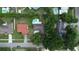 Aerial view of the property showing its location and surrounding neighborhood with lush greenery at 1525 Jaguar Cir, Apopka, FL 32712