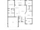 Detailed floor plan showcasing the layout of the home with a spacious living room, and screened porch at 15356 White Tail Loop, Mascotte, FL 34753