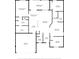 Detailed floor plan showcasing the layout of the home with a spacious living room, and screened porch at 15356 White Tail Loop, Mascotte, FL 34753
