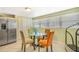 Bright dining area featuring a glass table, colorful chairs, and natural light from the large window at 1919 E South St, Orlando, FL 32801