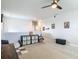 Large, second-story playroom with neutral walls, a ceiling fan, and playroom furniture at 200 Azure Mist Way, Daytona Beach, FL 32124
