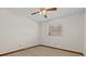 Neutral bedroom with light wood flooring, a single window and ceiling fan at 3942 Orange Lake Dr, Orlando, FL 32817