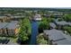 Scenic aerial view showcases the community's lake, pool, and surrounding landscape at 4528 Commander Dr # 2033, Orlando, FL 32822