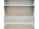 Interior of a closet showing tiled floor, base trim and electrical outlets at 529 Quail Down Dr, Debary, FL 32713