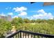 Scenic view from the balcony, showcasing lush greenery and the city skyline at 530 E Central Blvd # 406, Orlando, FL 32801