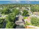 Expansive aerial shot of a beautiful home, screened-in pool, and mature trees in a peaceful suburban setting at 533 Pickfair Ter, Lake Mary, FL 32746