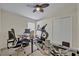 Bedroom with ceiling fan, carpet floors, walk-in closet and dual-door closet at 533 Pickfair Ter, Lake Mary, FL 32746