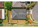 Birds eye view of a home featuring a fenced backyard, mature landscaping, and a dark roof at 10930 Buckwater Ct, Orlando, FL 32817