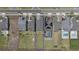 Aerial view showing the layout of the property, adjacent houses, and expansive backyard at 16055 Silver Brook Way, Winter Garden, FL 34787