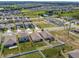Neighborhood aerial view showcasing houses, green spaces, and the community's layout with ponds at 1791 Hackberry St, Clermont, FL 34715