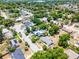 Aerial view of the neighborhood showcasing the home's location among mature trees at 1872 Wayside Dr, Orlando, FL 32818