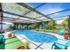 Inviting screened-in pool featuring sun protection, backyard views, and poolside seating at 1872 Wayside Dr, Orlando, FL 32818