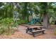 Community playground that includes a play structure and picnic table perfect for the Gathering at 2009 Woody Dr, Windermere, FL 34786
