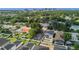 An aerial view reveals a neighborhood's layout, displaying its tree-lined streets and nearby city skyline at 232 E Grant St, Orlando, FL 32806
