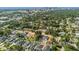 A picturesque aerial view captures a neighborhood with mature trees and a distant city skyline at 232 E Grant St, Orlando, FL 32806