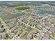 Aerial view of community showcasing the close proximity to the amenity center and nearby ponds at 2598 Trielle Ave, Kissimmee, FL 34741