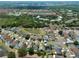 Aerial view showcasing the home in a community setting near a pond and green recreational spaces at 3029 Bransbury Ct, Kissimmee, FL 34747