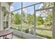 This screened lanai offers views of the lush backyard, inviting relaxation and outdoor enjoyment at 3029 Bransbury Ct, Kissimmee, FL 34747