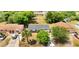 Aerial view of the home's neighborhood shows a tree-lined street at 3397 Janet St, Apopka, FL 32712