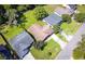 This aerial view showcases homes with well-kept yards and mature foliage, presenting a picturesque and inviting suburban locale at 5216 Sunrise Blvd, Orlando, FL 32803