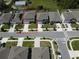 Aerial view of the home in a community with an outlined property line at 5350 Pine Lilly Dr, St Cloud, FL 34771
