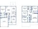 Detailed two-story floor plan layout featuring 5 bedrooms, kitchen, living room, and a garage at 5350 Pine Lilly Dr, St Cloud, FL 34771