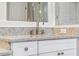 Granite countertop with silver faucet in bathroom at 8612 Summerville Pl, Orlando, FL 32819