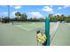 Outdoor pickleball courts with netting and equipment ready for active community engagement at 6231 Atkinson Ln, The Villages, FL 32163