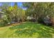 Expansive backyard featuring lush green grass and mature trees, perfect for outdoor activities at 1107 Almond Tree Cir, Orlando, FL 32835