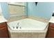 Bathroom close up showcasing the tiled surround of the corner soaking tub at 319 Morning View Dr, Winter Garden, FL 34787