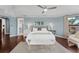 Bright bedroom with a ceiling fan and views of the backyard at 4031 Bermuda Grove Pl, Longwood, FL 32779