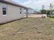 Side view of a new home's backyard showing grass and neighboring homes at 5733 Haystack Drive, St Cloud, FL 34771