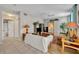 Inviting living room with tile flooring, a ceiling fan, and ample space for relaxation and entertainment at 611 Campus St # 160, Celebration, FL 34747