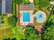 Aerial view of community pool, splashpad, and playground at 3010 Egrets Landing Dr, Lake Mary, FL 32746