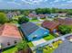 Backyard view features the house and the play set that is on the grass at 3010 Egrets Landing Dr, Lake Mary, FL 32746