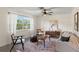 Cozy living room with modern decor, a large window, and hardwood floors at 1271 Old Mill Rd, Orlando, FL 32806