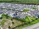 Aerial shot of a modern community featuring stylish homes, green spaces, pools, and well-maintained landscaping at 14955 Lebeau Loop, Winter Garden, FL 34787