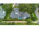 A gorgeous aerial view shows a large property with a sprawling home, pool, and backyard at 15198 E Oakland Ave, Winter Garden, FL 34787