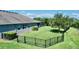 Fenced backyard overlooking water with mature trees and landscaping, providing privacy and tranquility at 15510 Lake Burnett Shore Ct, Winter Garden, FL 34787