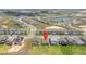 An aerial view of the neighborhood with the property highlighted at 16489 Silver Brook Way, Winter Garden, FL 34787