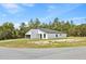 Contemporary home with a white exterior, set against a backdrop of lush trees at 17762 Sw 33Rd Ter, Ocala, FL 34473