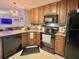 Modern kitchen featuring granite countertops, stainless steel appliances, and sleek cabinetry at 3130 S Bumby Ave # S, Orlando, FL 32806