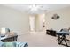Bonus room featuring musical instruments, seating furniture and two closets at 707 Evening Sky Dr, Oviedo, FL 32765