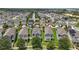 An aerial view of a vibrant neighborhood showcases well-maintained homes and landscaping at 10172 Storey Grove Way, Winter Garden, FL 34787