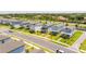Overhead view highlighting modern homes with manicured front lawns and sidewalks at 12259 Bracco St, Winter Garden, FL 34787