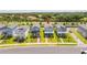 Aerial view showcasing modern two-story homes with well-manicured lawns at 12259 Bracco St, Winter Garden, FL 34787