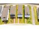 Birds eye view showing two story homes with well kept lawns and walkways at 12259 Bracco St, Winter Garden, FL 34787