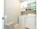 Bright laundry room with modern appliances, ample cabinet space, and neutral color palette at 12259 Bracco St, Winter Garden, FL 34787